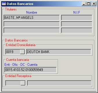 Datos Bancarios